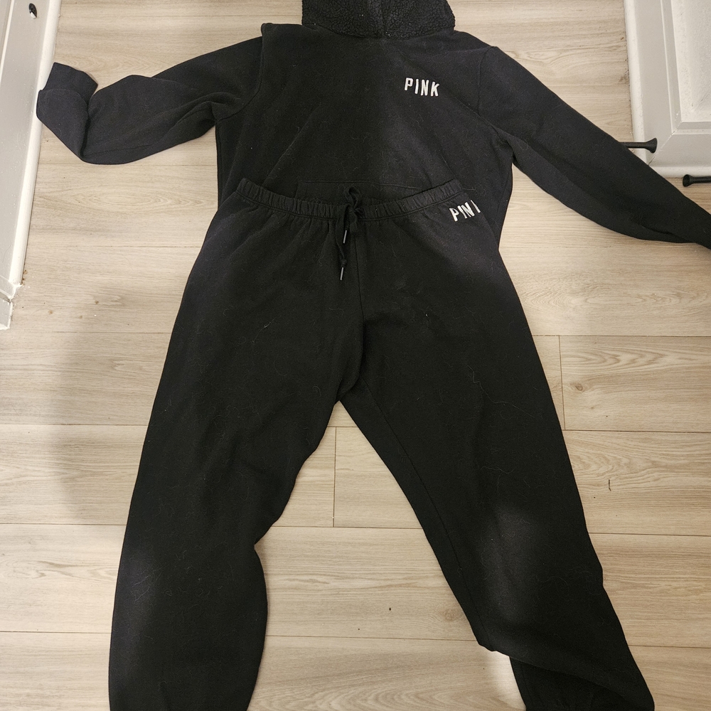 PINK Victoria's Secret KBlack Hoodie One Piece